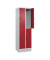 Spind Classic PLUS lichtgrau, rubinrot 080320-20 S10001, 4 Schließfächer 60,0 x 50,0 x 195,0 cm